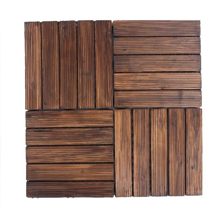 Lisslune | Traditional Wood Laminate Floor Stain Resistant Laminate Plank Floor Set of 11