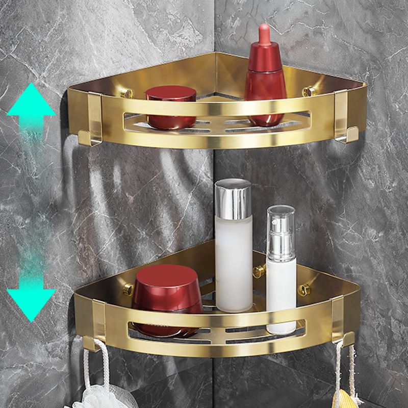 Lisslune | Modern Gold/Silver 3-piece Bathroom Accessory Set, Bath Shelf