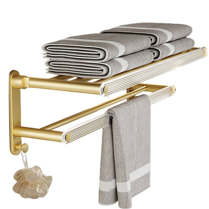 Lisslune | Modern Bathroom Accessory Set made of Gold Metal and Acrylic Bath Accessory Set