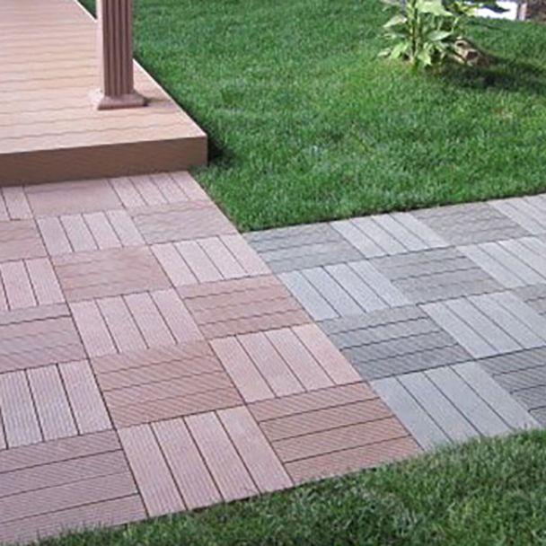 Lisslune | Deck Plank Loose Lay Manufactured Wood Panels Patio Tiles Outdoor Flooring