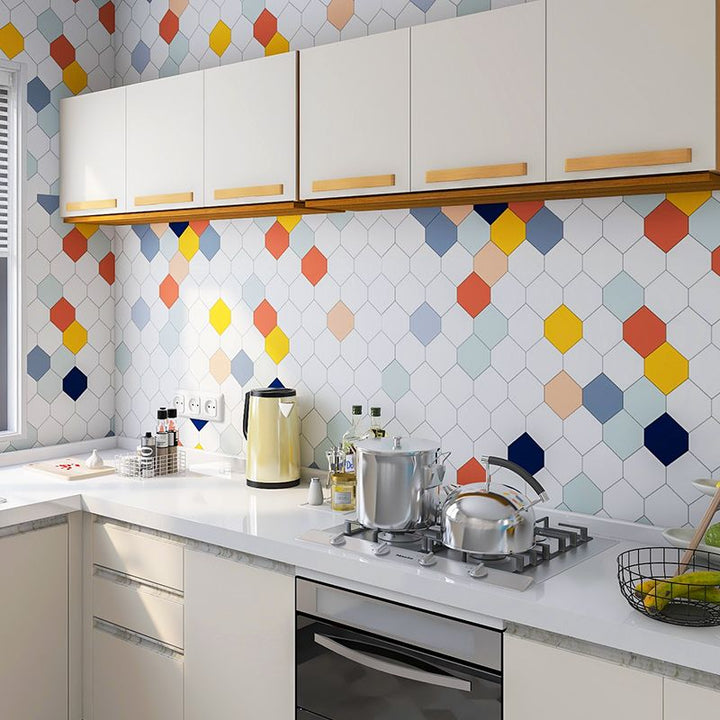 Lisslune | Modern Peel and Stick backsplash tiles plastic wallpaper for kitchen backsplash