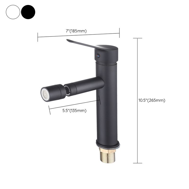 Lisslune | Modern Sink Faucet Copper Lever Handle Low Arc Pull-Out Sink Faucet