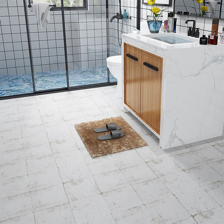 Lisslune | Bathroom Wall Floor Tile Waterproof Geometric Pattern Floor Wallpaper