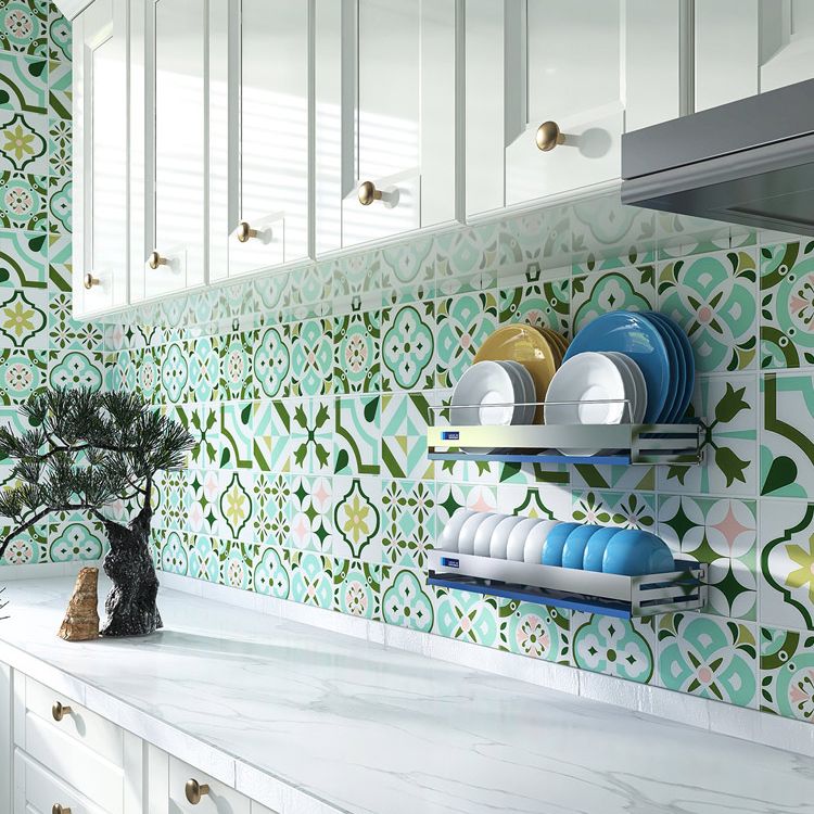 Lisslune | Plastic Peel & Stick Mosaic Tile Square Waterproof Peel and Stick Backplate