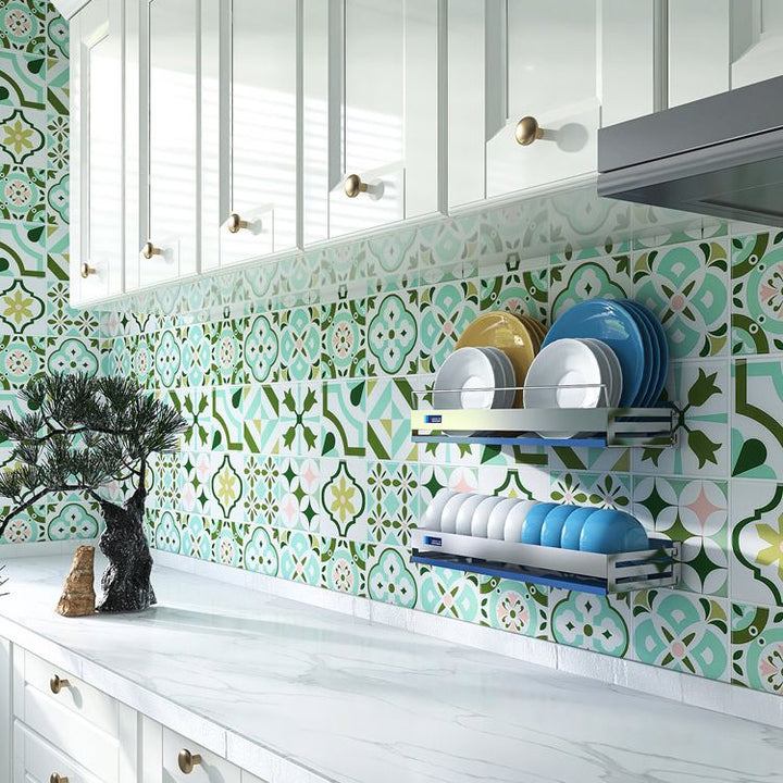 Lisslune | Plastic Peel & Stick Mosaic Tile Square Waterproof Peel and Stick Backplate