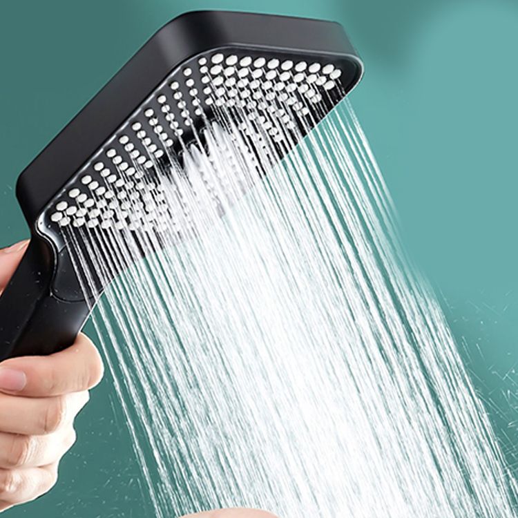 Lisslune | Modern Rectangular Hand Shower in Black 3 Spray Wall Mounted Hand Shower