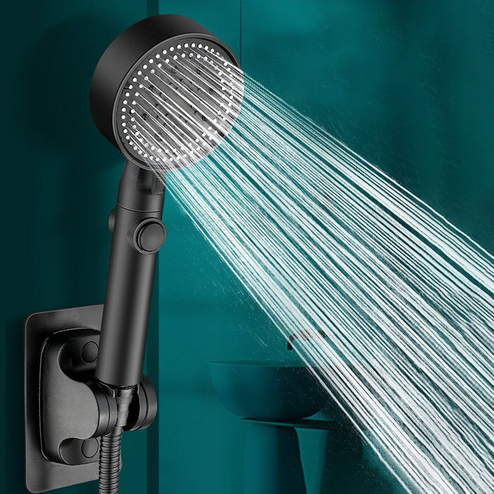 Lisslune | Round Handheld Showerhead Modern Plastic Head with Self-Cleaning