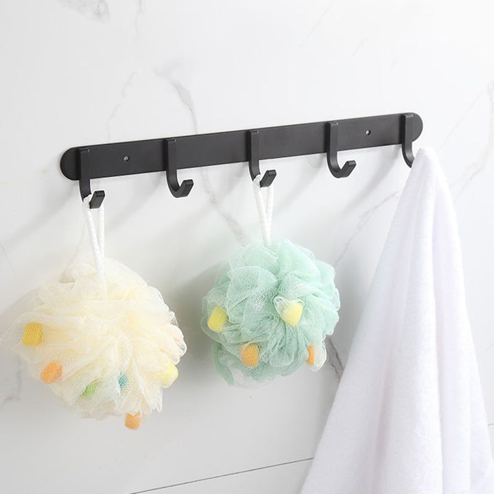 Lisslune | Modern Matt Black Bathroom Shelf Paper Holder Bathroom Accessory Set