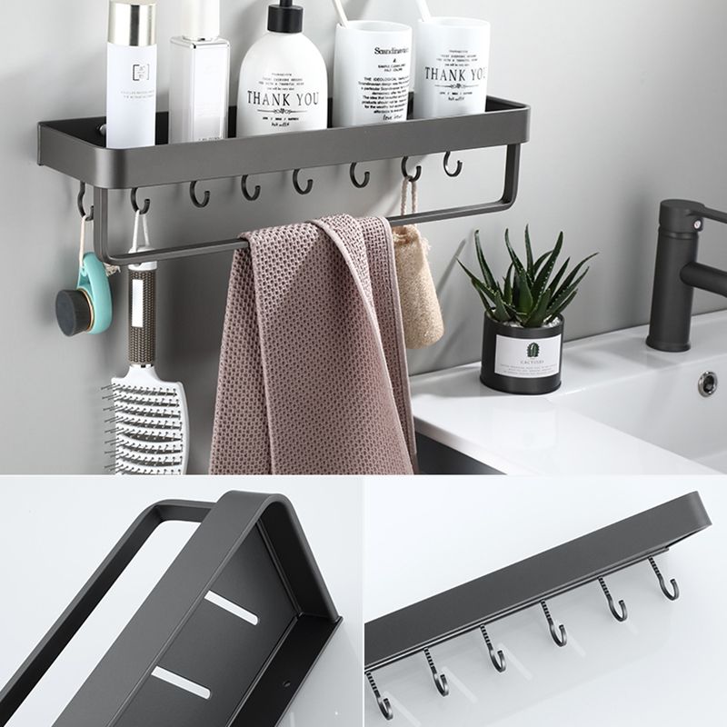 Lisslune | Contemporary bathroom accessories single piece or in a set made of gray metal