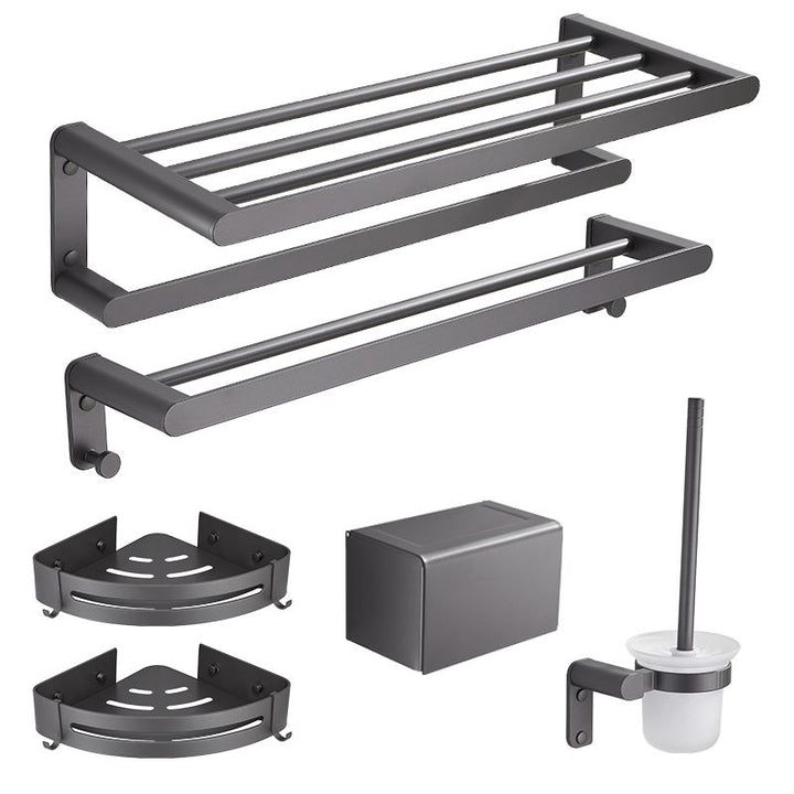 Lisslune | Gray Bathroom Accessory Set Modern Bathroom Accessories Hardware Set