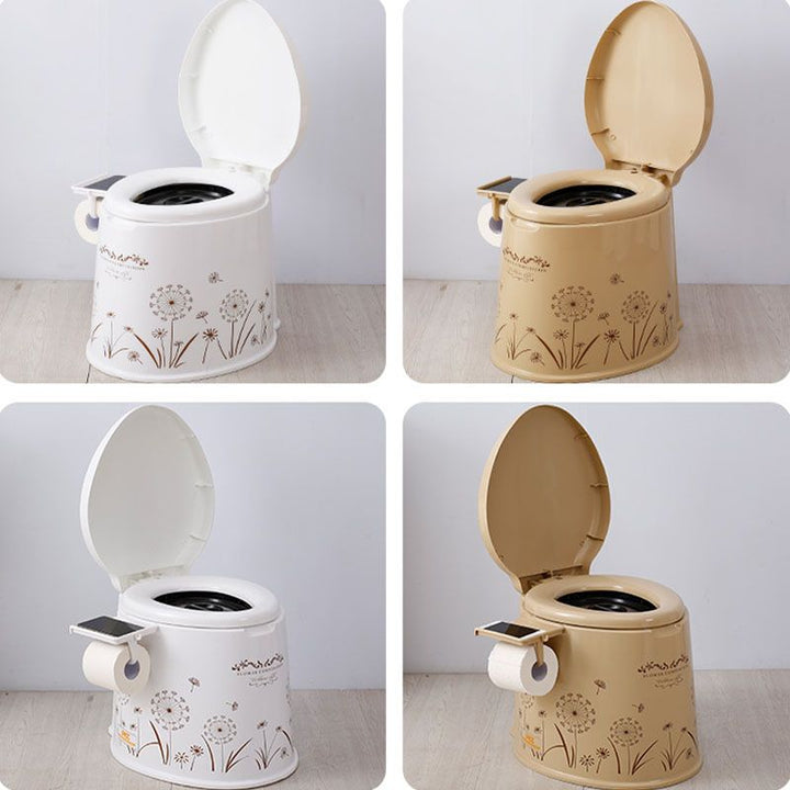 Lisslune | Modern Plastic Floor-Mounted Toilet Bowl with Seat for the Bathroom