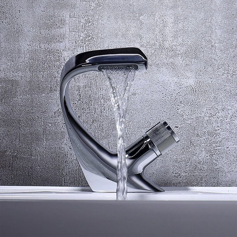 Lisslune | Contemporary Container Copper Brass Knob Handle Low Arch Container Faucet