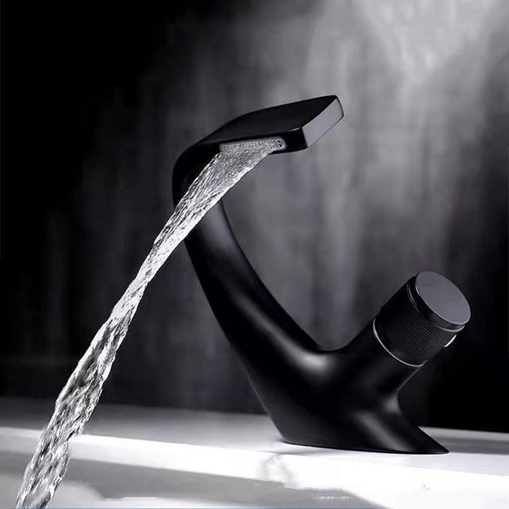 Lisslune | Modern center connection faucets single lever faucets with waterfall spout