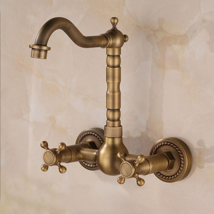 Lisslune | Wall-mounted Fixture Glam Style Bathroom Fixture with 2 Handles