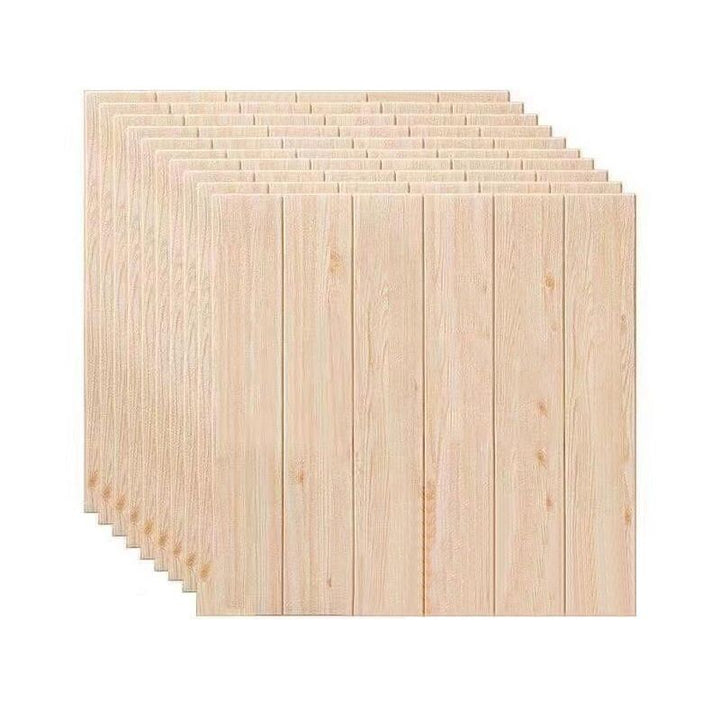 Lisslune | Modern Tin Back Wall Panel Smooth Wall Ceiling Wood Grain Design Set of 1