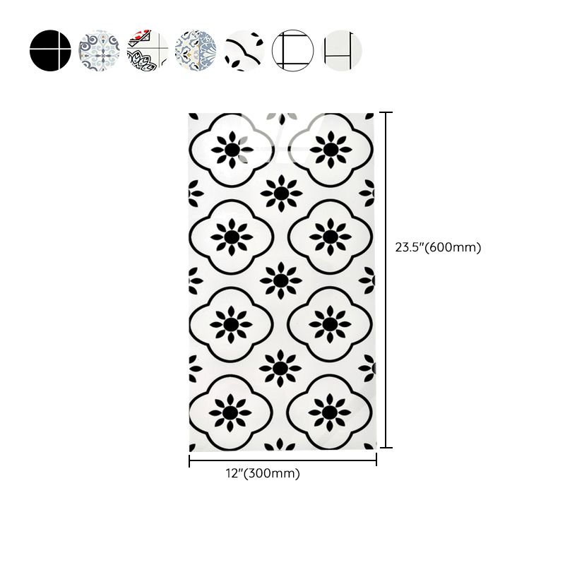 Lisslune | PVC Peel and Stick Tile 12" x 23" Rectangular Grid Waterproof Peel and Stick Tiles 10 Pack