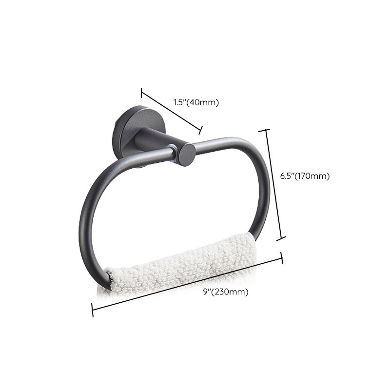 Lisslune | Traditional Gray Brass Bathroom Hardware Set Towel Bar Bathroom Hardware Set