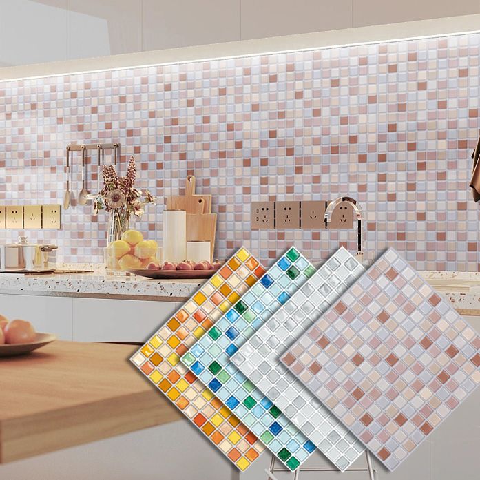 Lisslune | Peel and Stick PVC Tile Kitchen Waterproof Mosaic Backsplash Wall Tile