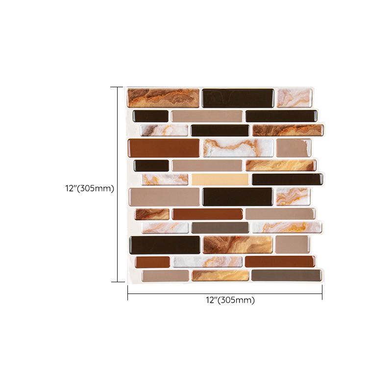Lisslune | Plastic Peel & Stick Subway Tile Modern Simple Subway Tile Wallpaper
