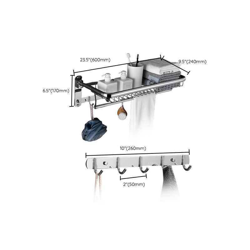 Lisslune | Modern Bathroom Accessory Set Silver Bathroom Accessories Hardware Set