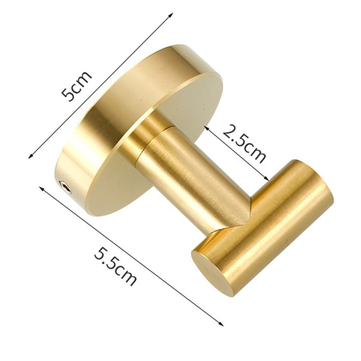 Lisslune | Modern Bathroom Accessory Set Metal Coat Hooks in Polished Chrome/Gold
