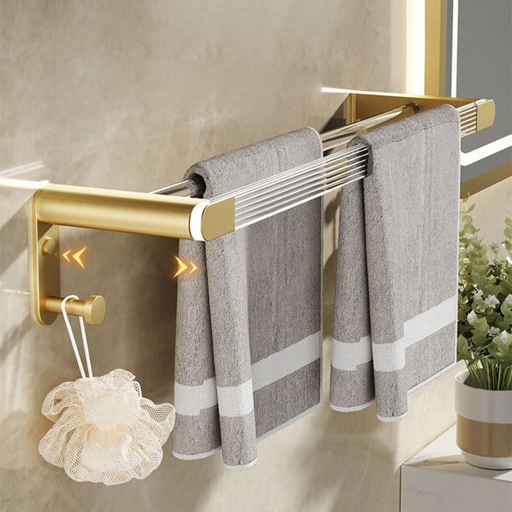 Lisslune | Modern Bathroom Accessory Set made of Gold Metal and Acrylic Bath Accessory Set