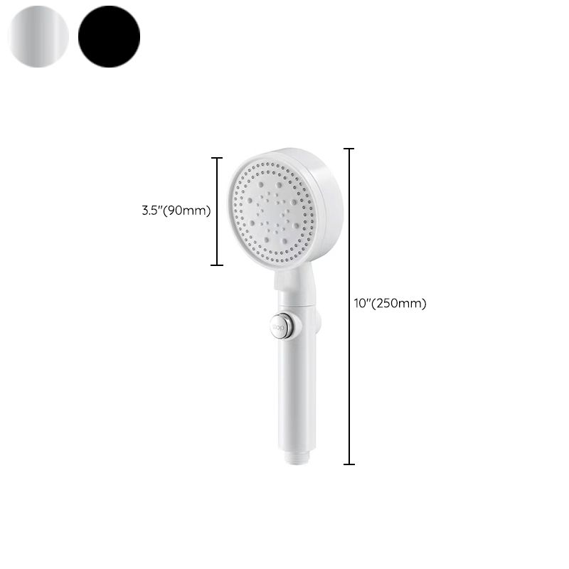 Lisslune | 5 Sprays Shower Head Round Wall Mounted Plastic Wall Connector Holder Handheld Shower Head