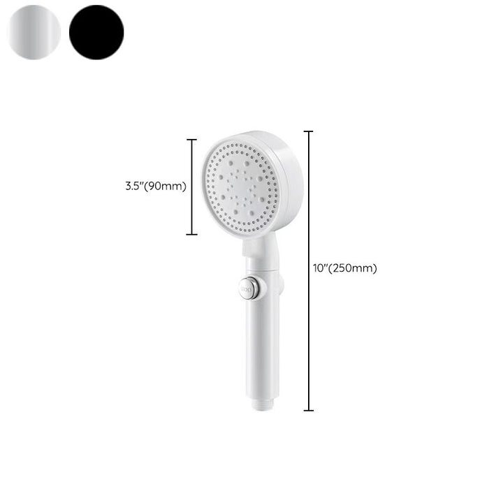 Lisslune | 5 Sprays Shower Head Round Wall Mounted Plastic Wall Connector Holder Handheld Shower Head
