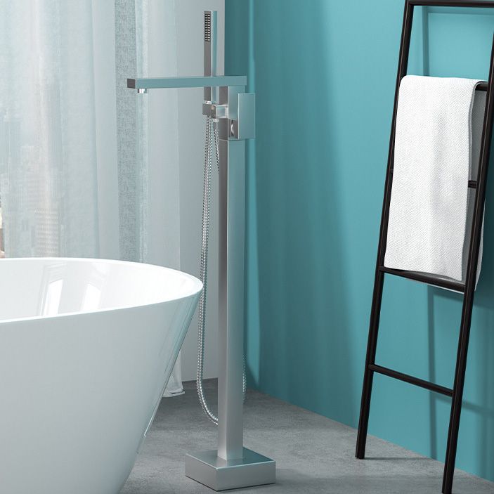 Lisslune | Modern Freestanding Bathtub Faucet Copper Floor Mounted Freestanding Bathtub Faucet