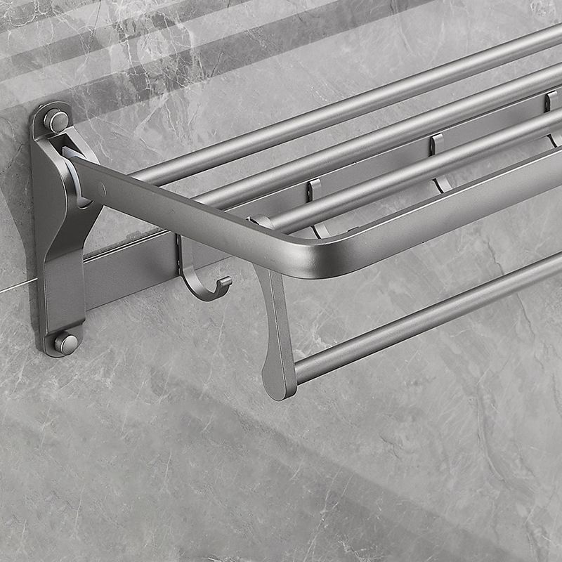 Lisslune | Gray 6/7-piece modern bathroom accessory set bathroom shelf/towel hooks/towel bar included