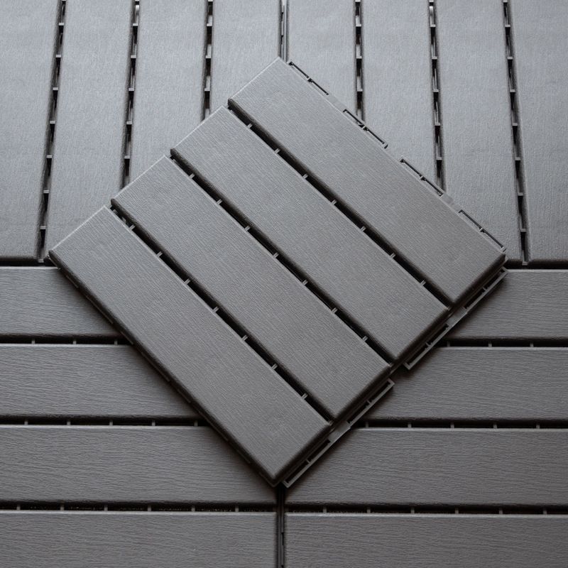 Lisslune | Contemporary square wooden tile smooth brown engineered wood for patio garden
