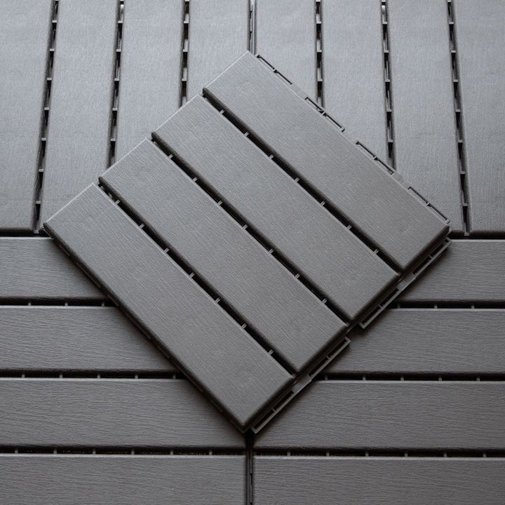 Lisslune | Contemporary square wooden tile smooth brown engineered wood for patio garden