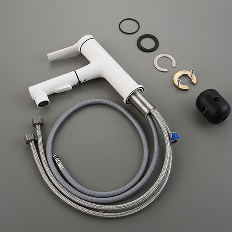 Lisslune | Contemporary Single Handle Faucet Retractable Sink Faucet with Lever Handle