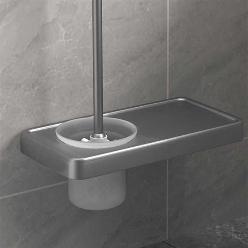 Lisslune | Modern Gray Bathroom Accessory Kit Paper Holder Bathroom Shelf Bathroom Hardware Set