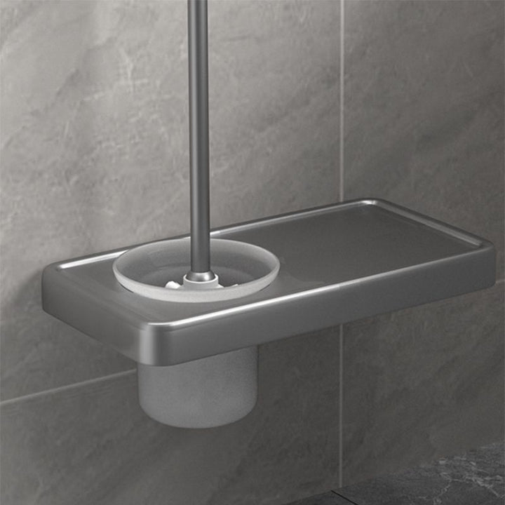 Lisslune | Modern Gray Bathroom Accessory Kit Paper Holder Bathroom Shelf Bathroom Hardware Set