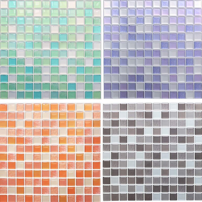 Lisslune | Plastic Peel & Stick Mosaic Tile Waterproof Peel & Stick Mosaic Tile with Square Shape