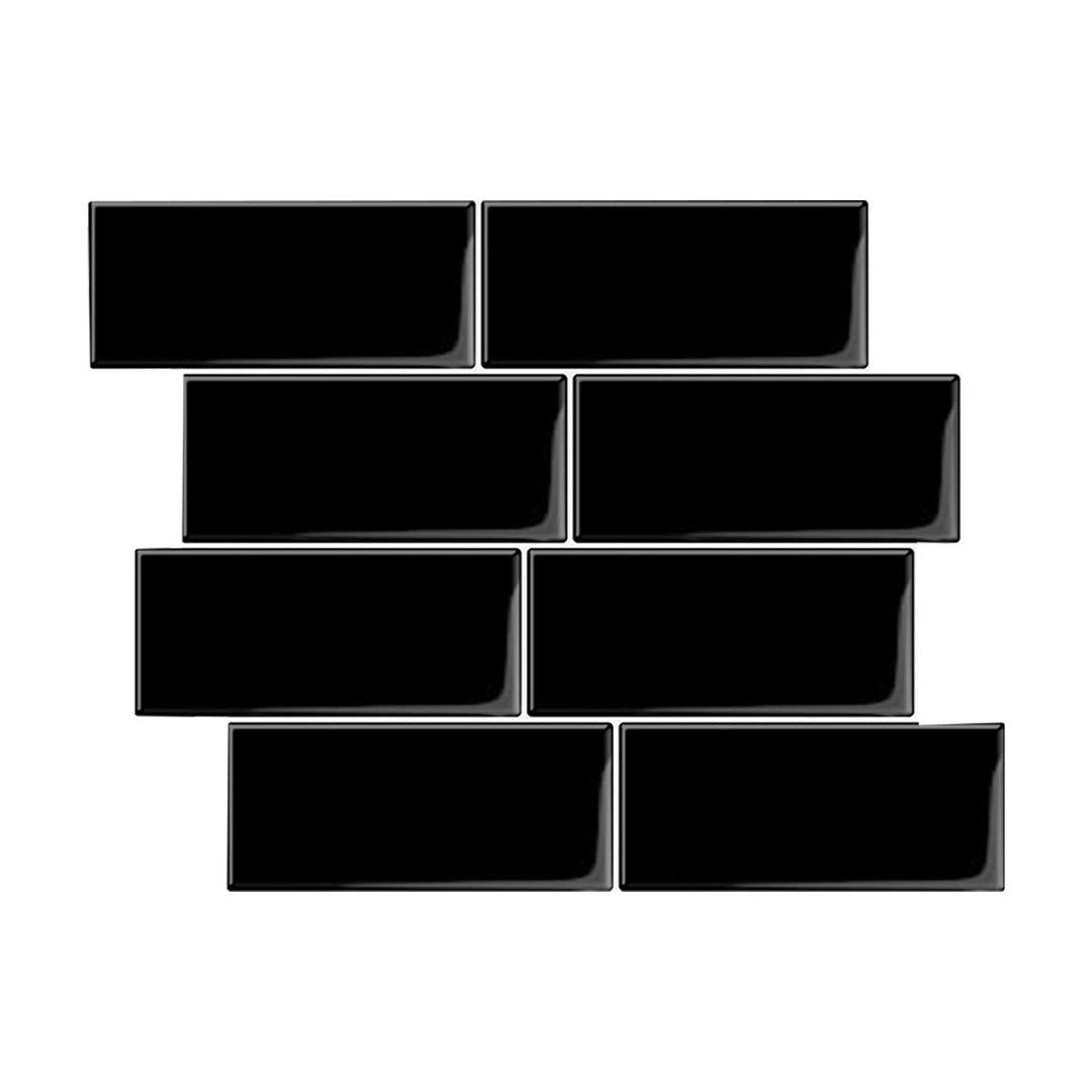 Lisslune | Peel and Stick Tiles Rectangle PVC Waterproof Peel and Stick Tiles Subway 10-Pack