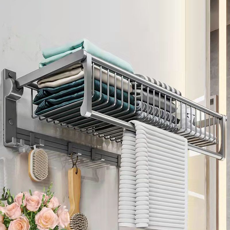 Lisslune | Gray bathroom accessories as a single item or as a set with towel holder/bathroom shelf/robe hooks