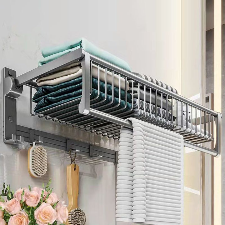 Lisslune | Gray bathroom accessories as a single item or as a set with towel holder/bathroom shelf/robe hooks