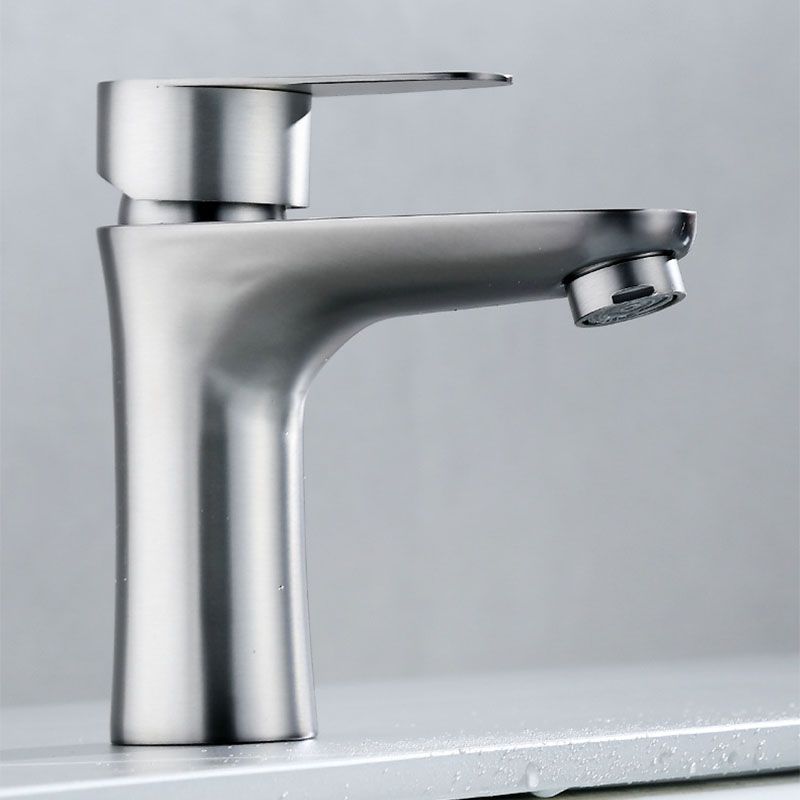 Lisslune | Contemporary Stainless Steel Basin Tap Lever Handles Low Arc Basin Mixer