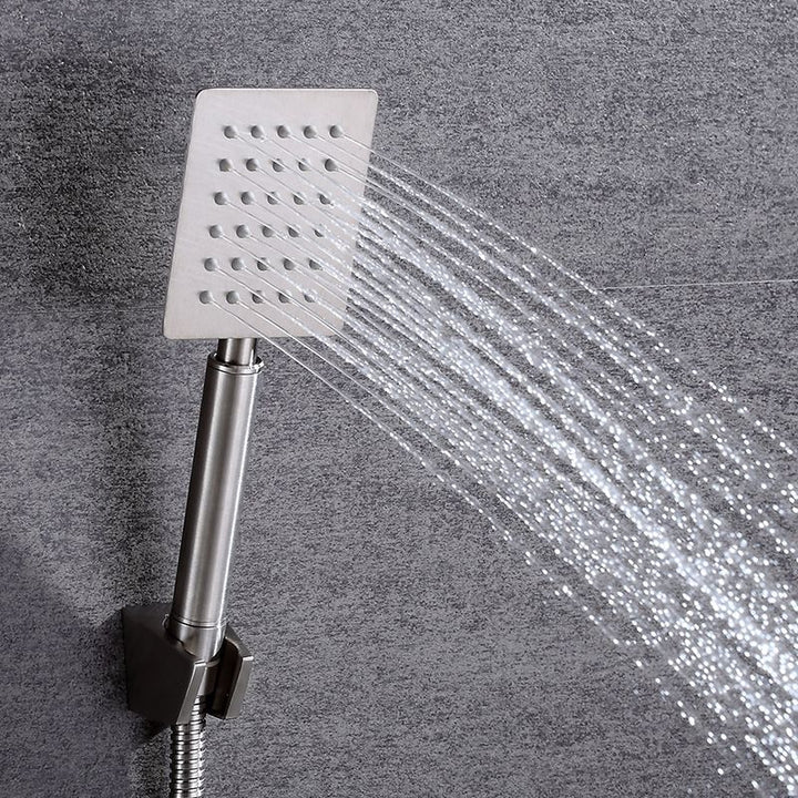Lisslune | Contemporary Shower Combo Handheld Showerhead Stainless Steel Wall-Mounted Showerhead