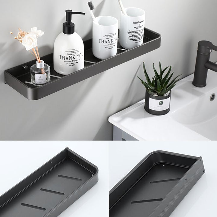 Lisslune | Contemporary bathroom accessories single piece or in a set made of gray metal