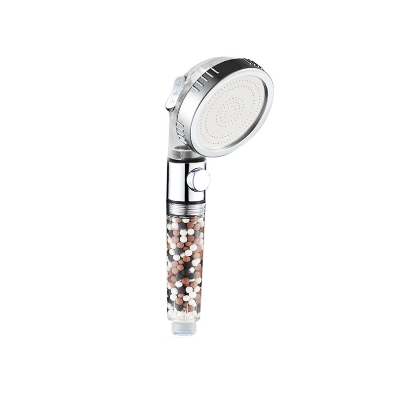 Lisslune | Modern Handheld Shower Head Round Filter Ball Spray Head in Silver