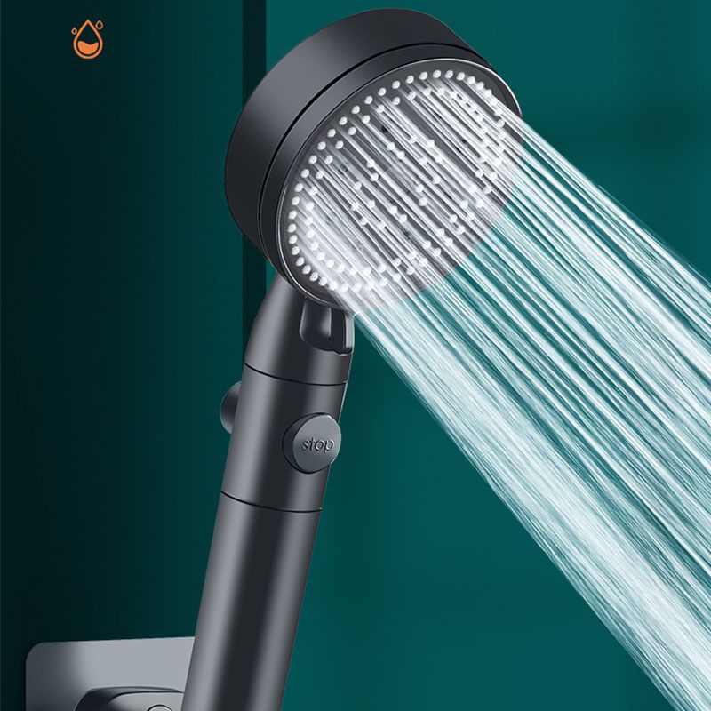 Lisslune | Metal Black Shower Head Self-Cleaning Standard Round Hand Shower