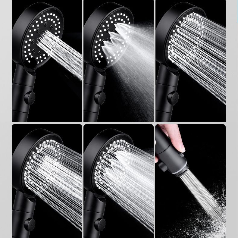 Lisslune | Round Spray Shower Head 6 Settings Adjustable Water Flow Handheld Shower Head