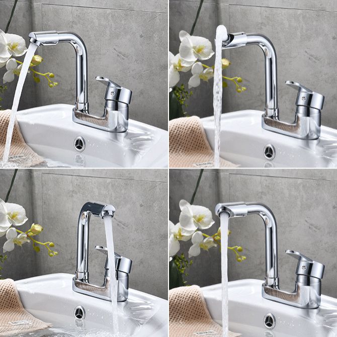 Lisslune | Chrome Round Washbasin Faucet with Swivel Spout for the Bathroom