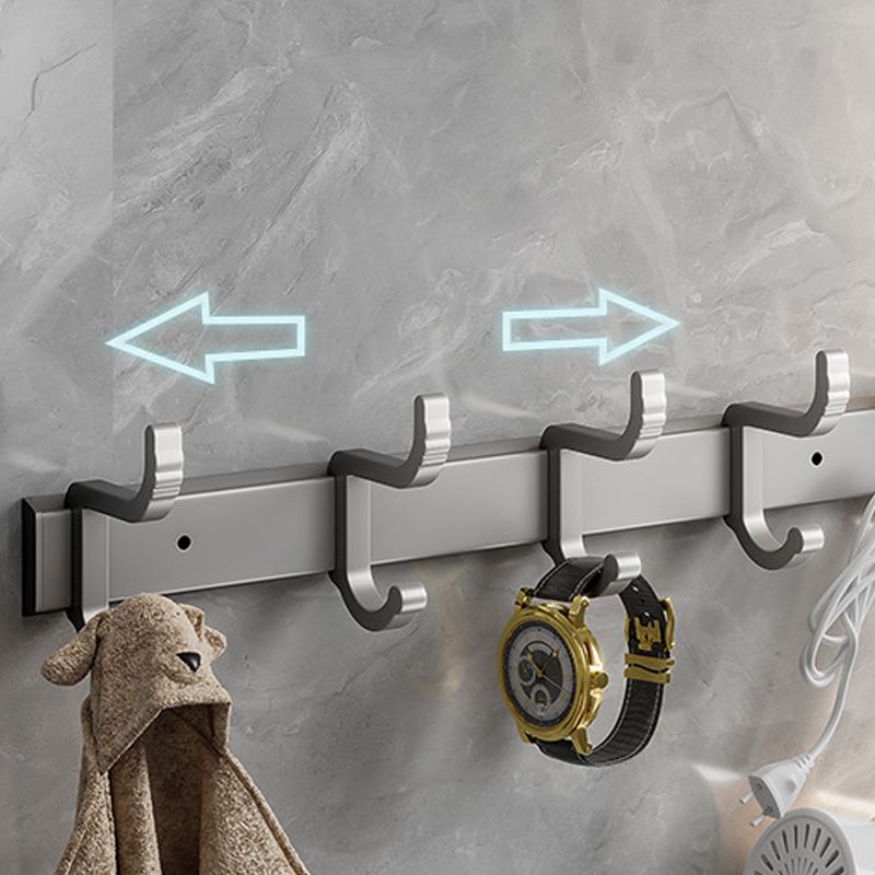 Lisslune | Gray bathroom accessories as a single item or as a set with towel holder/bathroom shelf/robe hooks