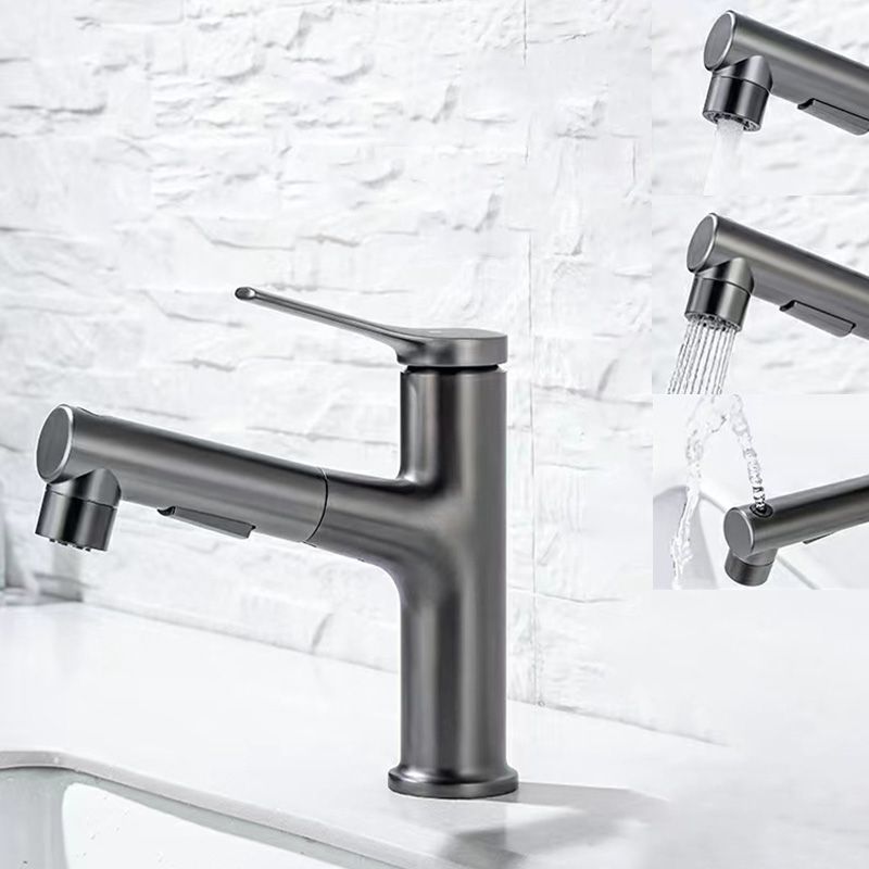 Lisslune | Contemporary Sink Faucet Plian Low Arc Center Set Bathroom Faucet