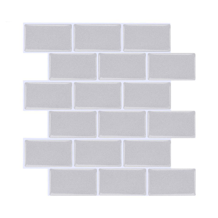 Lisslune | Peel and Stick Tiles Rectangular Stain Resistant PVC Subway Peel and Stick Tiles for the Kitchen