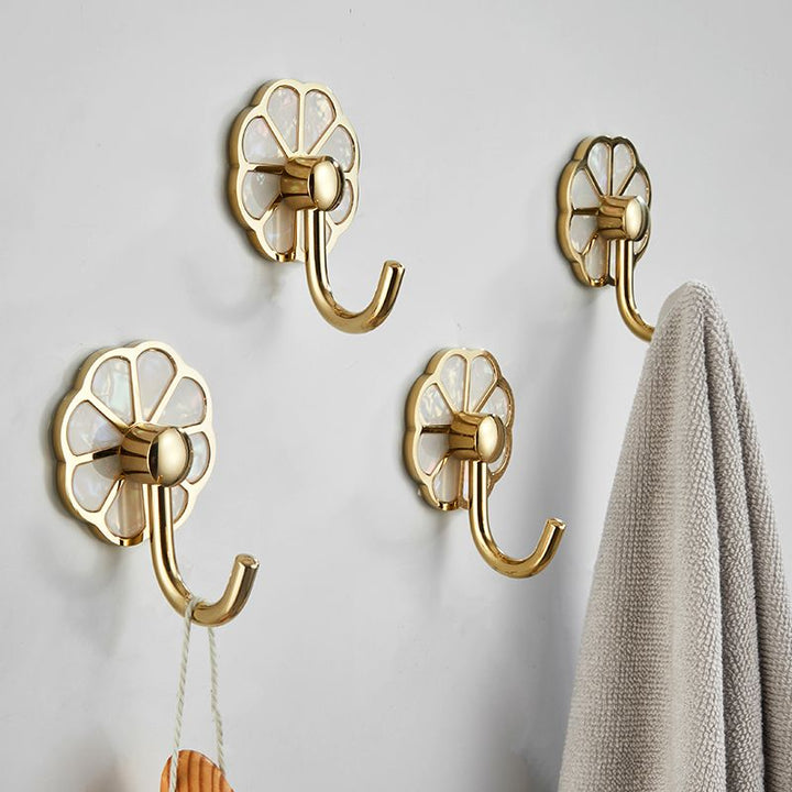 Lisslune | Polished 10-piece bathroom accessory set metal corrosion-resistant bathrobe hooks